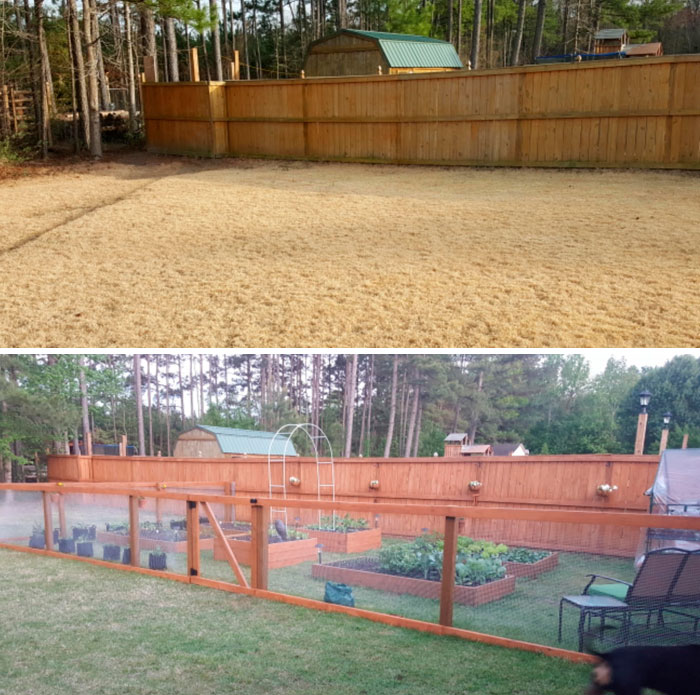 Hubs Deployed And Said I Could Build A Garden To Keep Me Busy. Never Built Anything Before, Did My Best And Can't Wait To Show Him