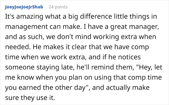 After Not Receiving Loyalty From The Company, Employee Starts Leaving Work Right On The Dot, Maliciously Complying With The Manager's Views