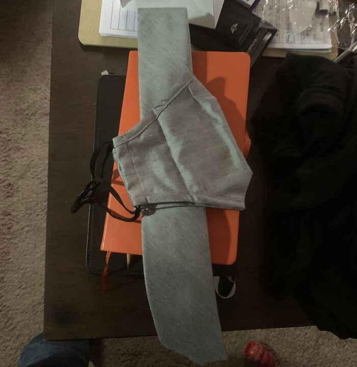 I Bought A Tie Today And It Came With A Matching Face Mask