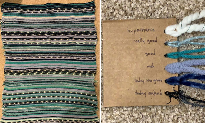 This Is A Mood Blanket. Each Line Is A Day Of The Year With My Average Mood