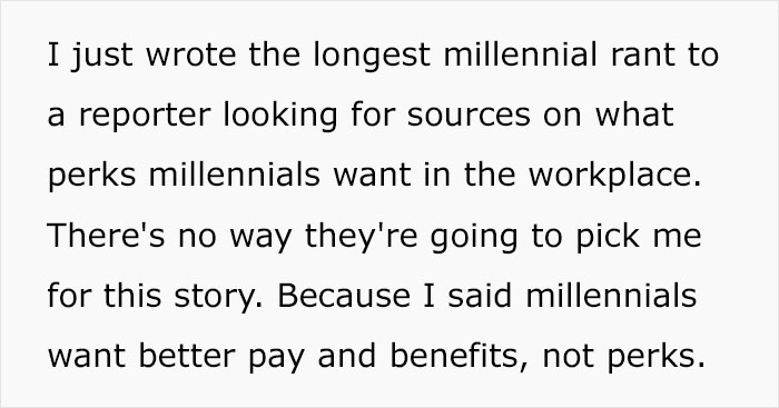 Woman Shares What Workplace Perks Millennials Would Give Up In Exchange For These 8 Benefits