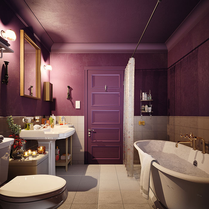 Company Redesigns The Bathroom From “Friends” In 6 Modern-Day Interior Styles