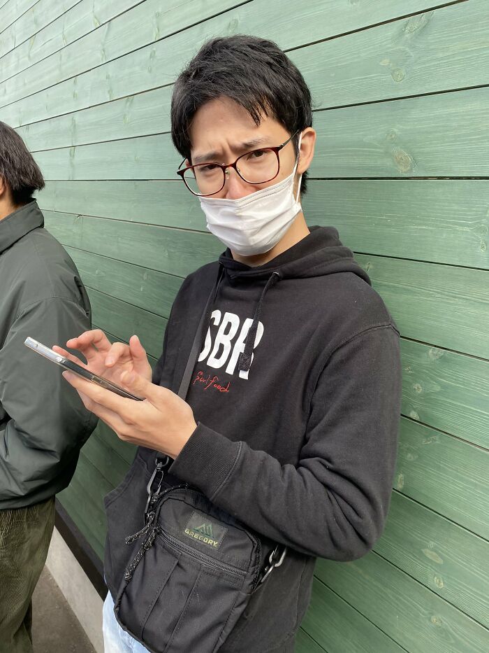 Someone Lining Up For Their Ramen At The Store