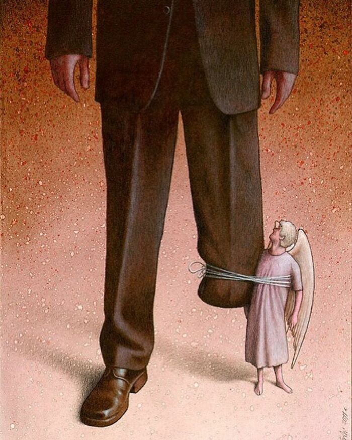 95 New Illustrations By Artist Pawel Kuczynski Put Their Finger On The Wounds Of Today's Society