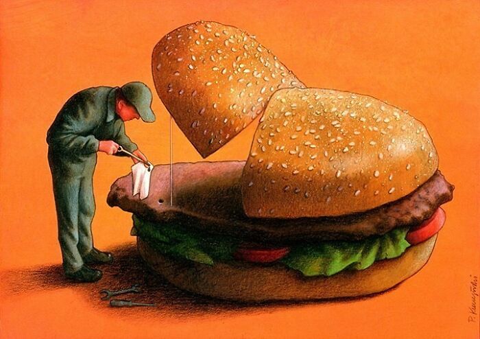 95 New Illustrations By Artist Pawel Kuczynski Put Their Finger On The Wounds Of Today's Society