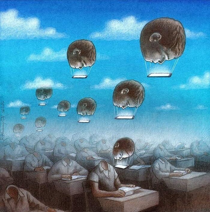 95 New Illustrations By Artist Pawel Kuczynski Put Their Finger On The Wounds Of Today's Society