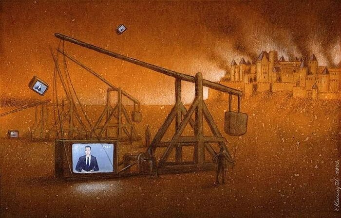 95 New Illustrations By Artist Pawel Kuczynski Put Their Finger On The Wounds Of Today's Society