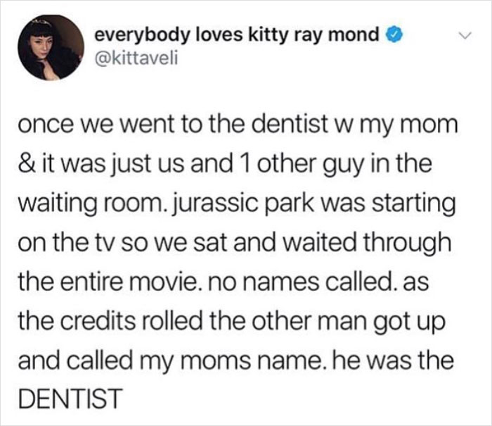 Cos A Dentist Has Enough Time To Watch An Entire Film Instead Of Working