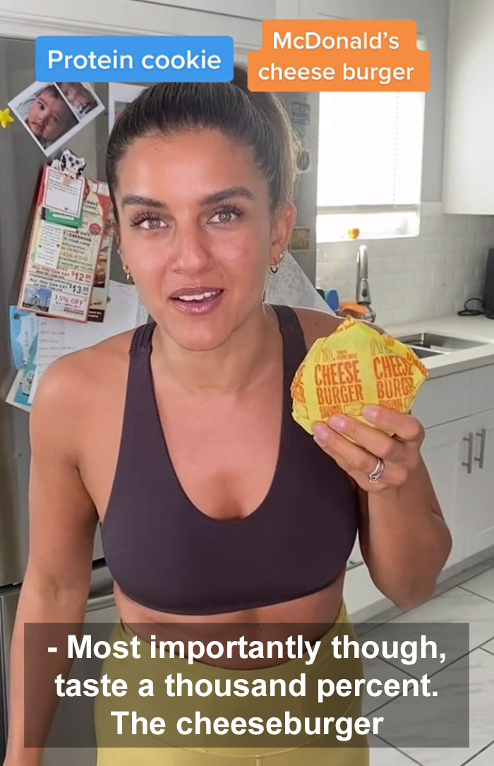 Personal Trainer Says A McDonald's Cheeseburger Is Healthier Than A Protein Cookie, Follows Up With Proof