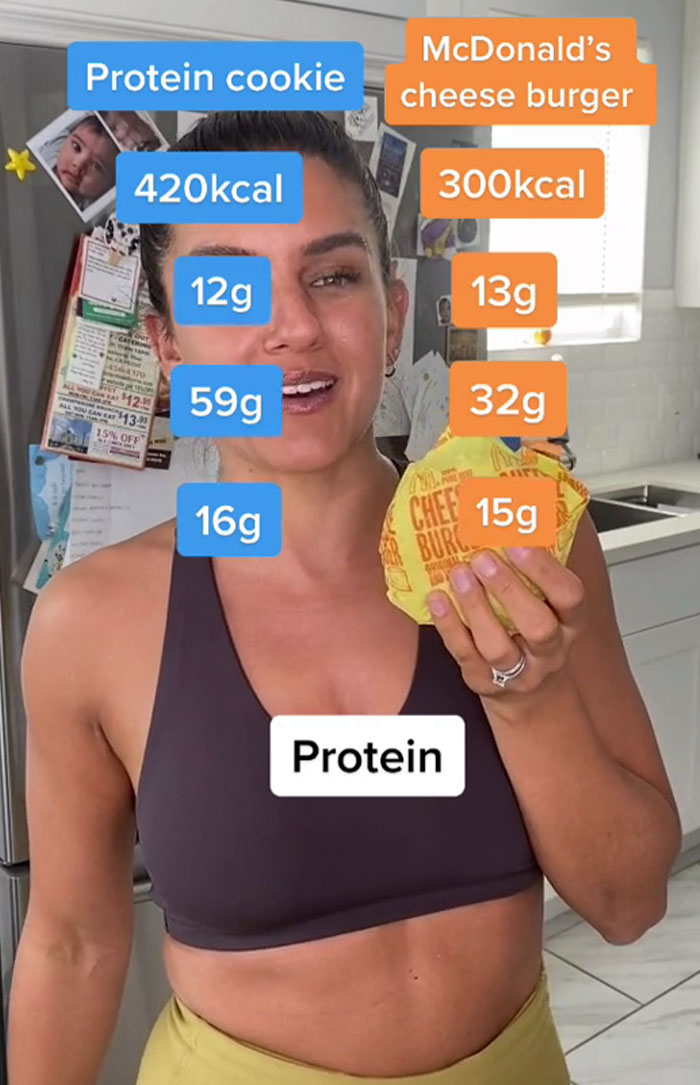 Personal Trainer Says A McDonald's Cheeseburger Is Healthier Than A Protein Cookie, Follows Up With Proof