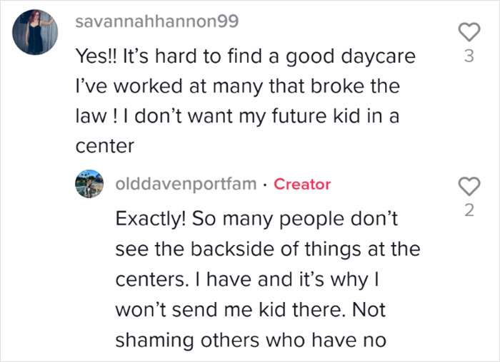 Mom Lists Reasons She Won't Put Her Daughter In Daycare