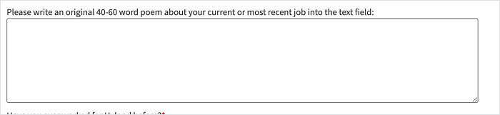 Easiest Way To Get Me To Not Fill Out An Application