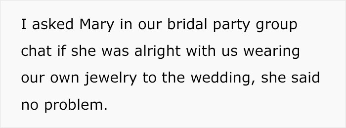 Bridesmaid Asks People Online For Their Take On If She Was Wrong For Refusing To Swap Necklaces With The Bride