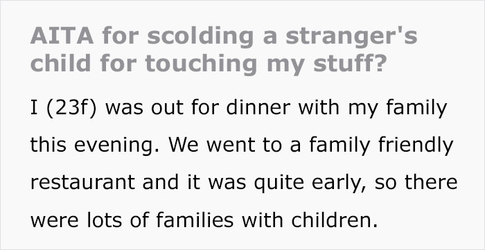 Woman Rebukes An Annoying Child For Touching Her Stuff At A Restaurant, Gets Confronted By His Mother