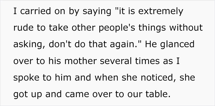 Woman Rebukes An Annoying Child For Touching Her Stuff At A Restaurant, Gets Confronted By His Mother