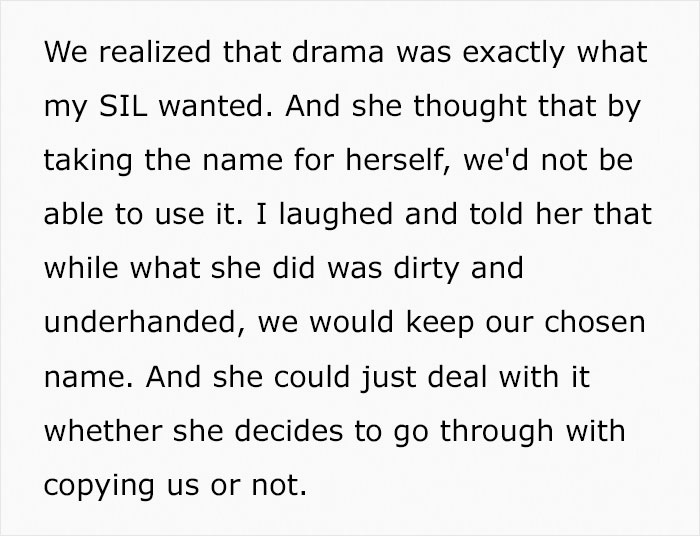 Sister-In-Law Steals Baby Name Out Of Spite, Regrets It After The Couple's Reaction