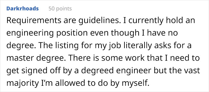 After A Person Brings Up How Unfair It Is To Require Years Of Experience For Starting Positions At A Company, Others Share What They Think