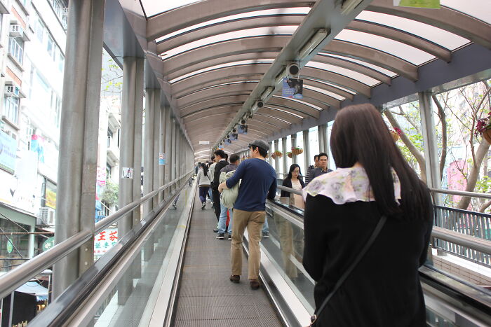 Taking An Escalator In London