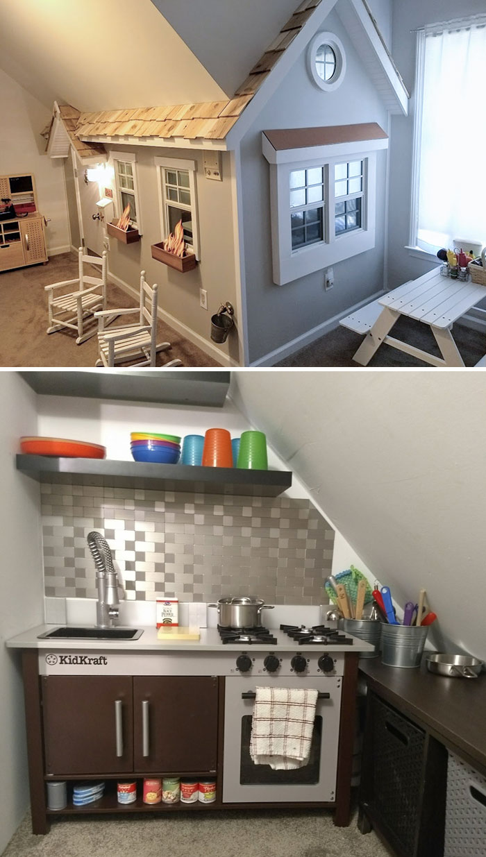 My Husband Is A Firefighter And He Built This Indoor Playhouse For Our Foster Children
