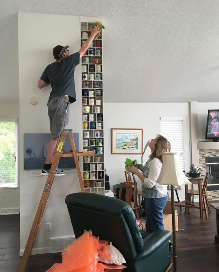 My Mom's New BF Literally Built Her A Wall To Display Her Collection