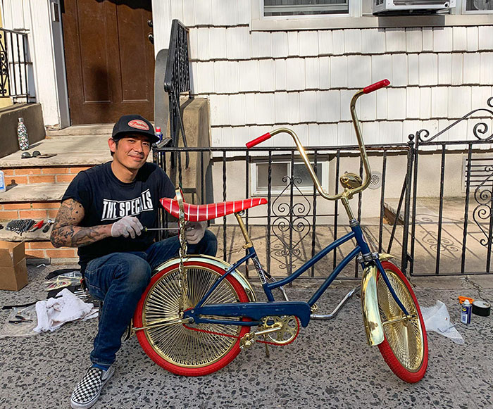 My Wife Asked For A Gold Bicycle. I Bought An Old 70’s Ross Kids Bike And Turn It Into A Low Rider