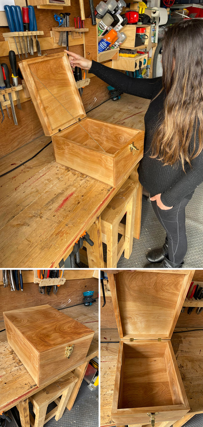 I Have Been Sending Handwritten Letters To My Wife For Almost Three Years. For Our Fifth Wedding Anniversary, I Built My Wife A Sour Cherry Custom Box To Store Her Letters In