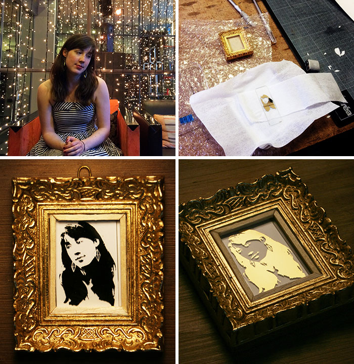 I Made A 50 Nanometer Thick Portrait Of My Girlfriend For Her Birthday