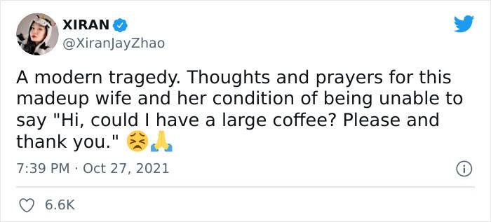 Man Shares How His Wife Didn't Know How To Speak To A Cafe Server She Thought Was Trans, Gets Roasted