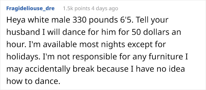 Man Asks His Wife Why She Doesn't Dance For Him Every Night After Work Like BIL's Girlfriend, Is Left Embarrassed When She Drops The Real Reason Man Asks His Wife Why She Doesn't Dance For Him Every Night After Work Like BIL's Girlfriend, Is Left Embarrassed When She Drops The Real Reason