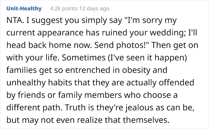 "I've Always Been The 'Fat Sister':" Woman Loses A Lot Of Weight Before Sister's Wedding, Bride Freaks Out