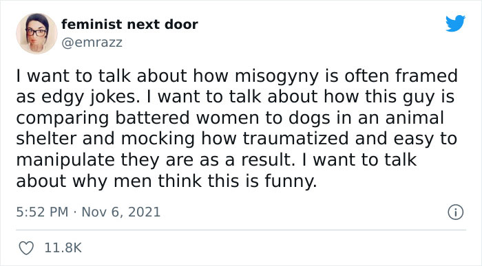 Woman Calls Out Toxic Men Who Pass Off Their Misogyny As 'Edgy' Jokes, Shows Horrific Screenshots
