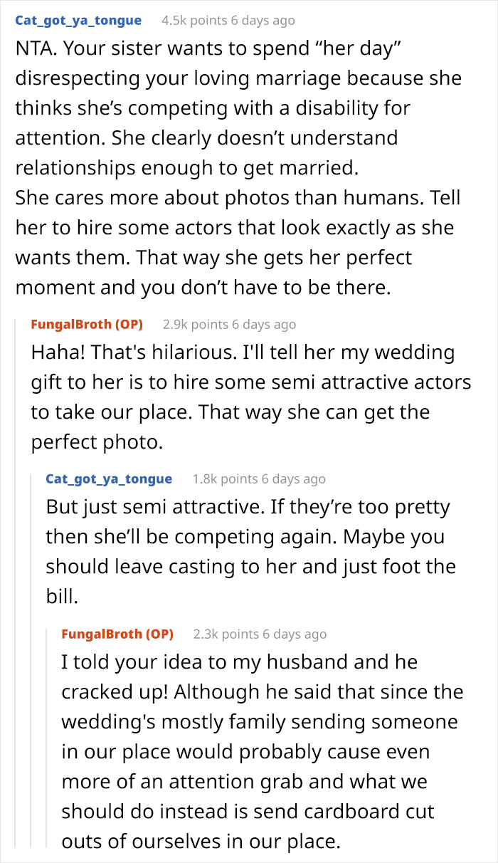 &lsquo;My Sister Won&rsquo;t Invite My Husband To Her Wedding Because He&rsquo;s In A Wheelchair&rsquo;