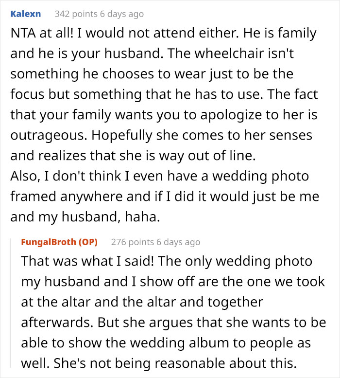 &lsquo;My Sister Won&rsquo;t Invite My Husband To Her Wedding Because He&rsquo;s In A Wheelchair&rsquo;
