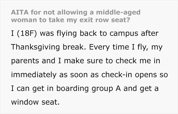 "Sweetie, I&rsquo;ve Been On Hundreds Of Flights": Woman Cusses At Teen Who Doesn&rsquo;t Want To Let Her Have The Exit Row Seat She Was Already Settled In