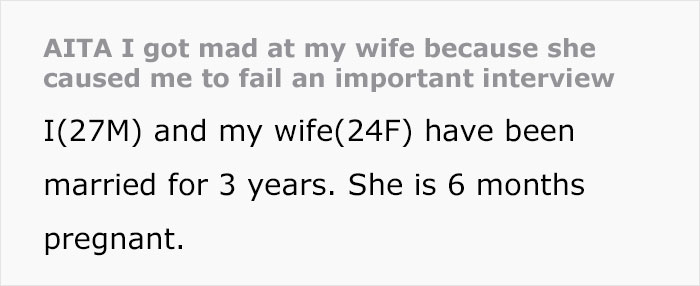 After His Pregnant Wife Ruined 5 Job Interviews For Him, Husband Puts His Foot Down And Says She&rsquo;ll Have To Get Back To Work After Giving Birth