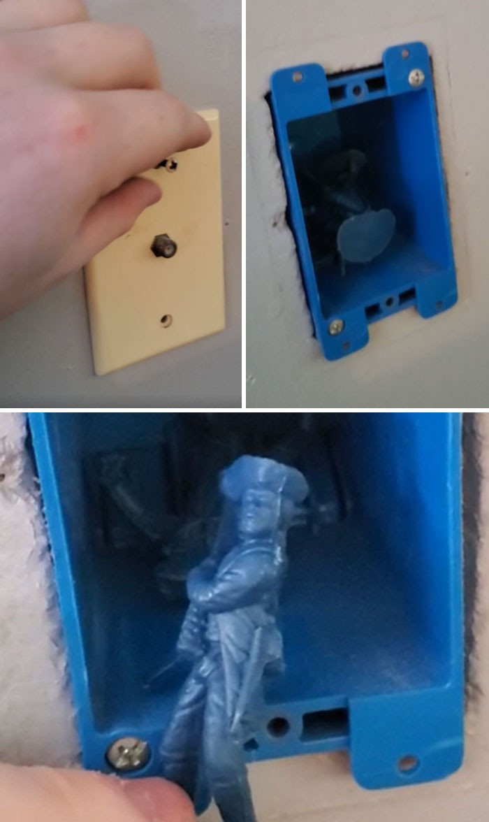 I Was Removing All The Wall Plates To Paint My Brother's Room When I Found A Secret Stash