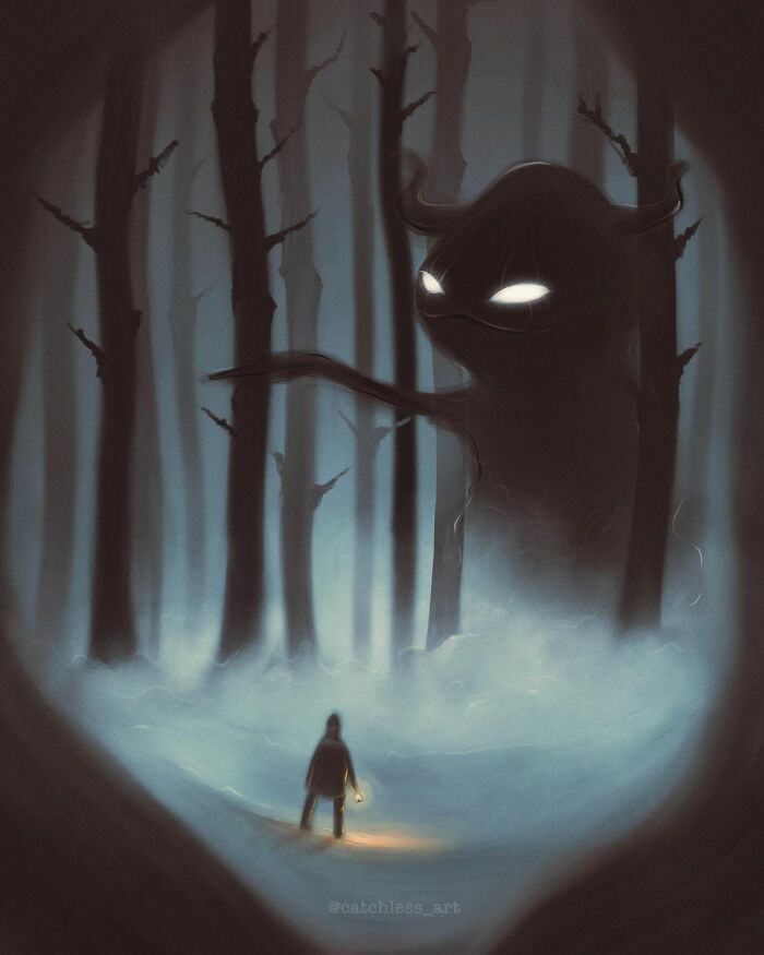 I Painted 19 Illustrations Of Cute Glowing Forest Monsters And Spirits