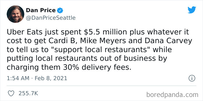 Uber Eats Super Bowl Ad For “Eat Local” Does More Harm Than Good