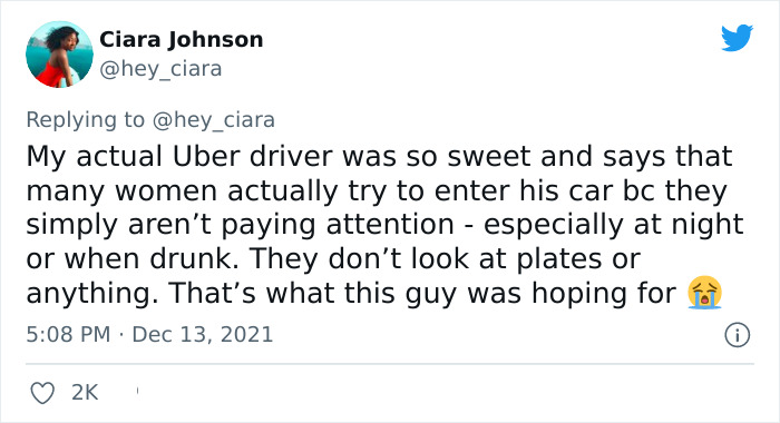 Woman Tweets Story Of How Checking An Uber Driver&rsquo;s License Plate Saved Her From Possibly Being Trafficked