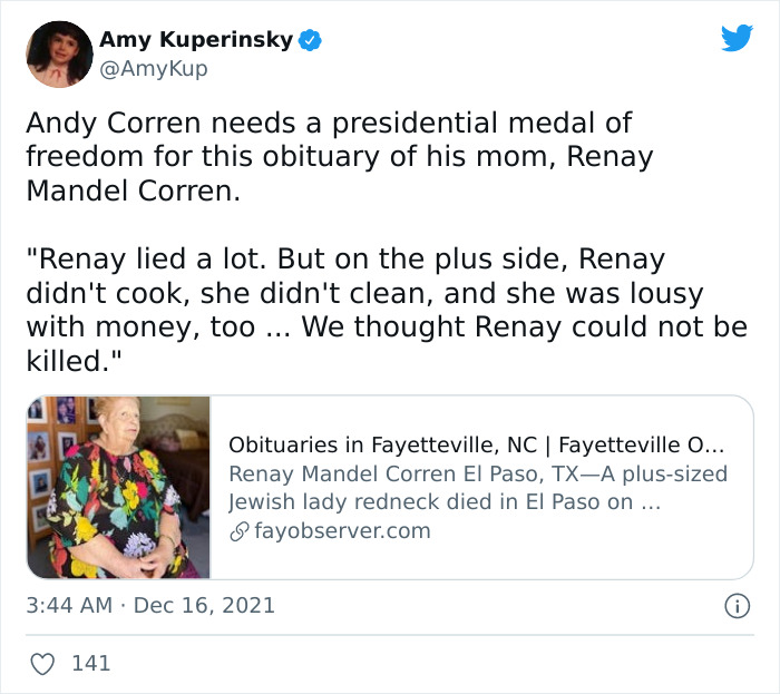 People Are Cracking Up Over This Hilariously Savage Obituary Gay Son Wrote For His Mother