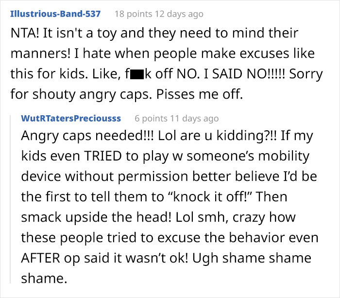 Woman Blamed For Ruining The Evening After Asking Partner’s Nephews Not To Play With Her Wheelchair, Asks The Internet If She Overreacted Woman Blamed For Ruining The Evening After Asking Partner’s Nephews Not To Play With Her Wheelchair, Asks The Internet If She Overreacted