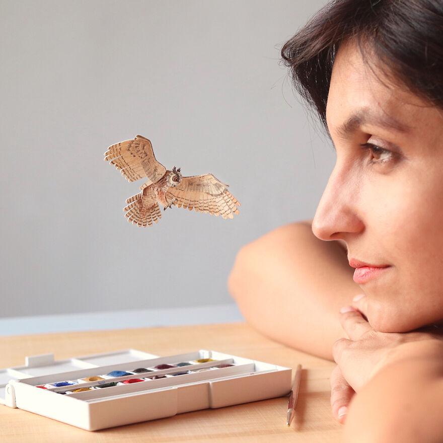 I Created Miniature Paper Cut Artworks Every Day For 1000 Days To Create Awareness About Wildlife