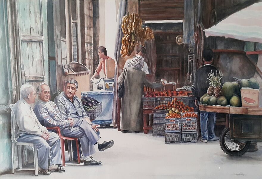 Old City In Watercolors