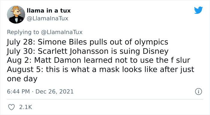 Twitter User Recaps 2021, Reminds Us Just How Crazy This Year Was