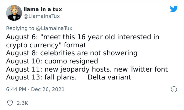 Twitter User Recaps 2021, Reminds Us Just How Crazy This Year Was