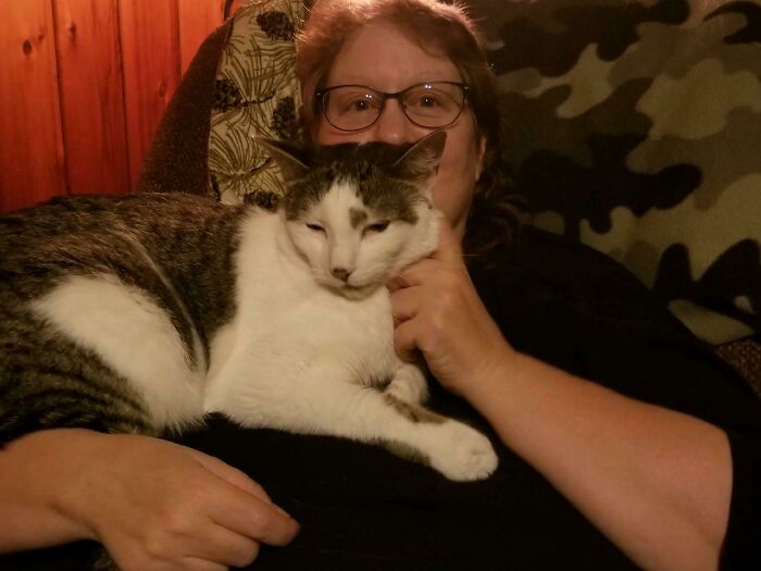 Ziggy Likes To Cuddle On My Chest.