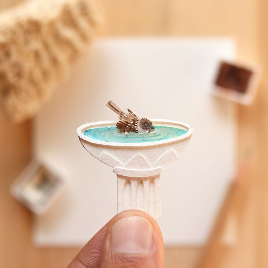 I Created Miniature Paper Cut Artworks Every Day For 1000 Days To Create Awareness About Wildlife