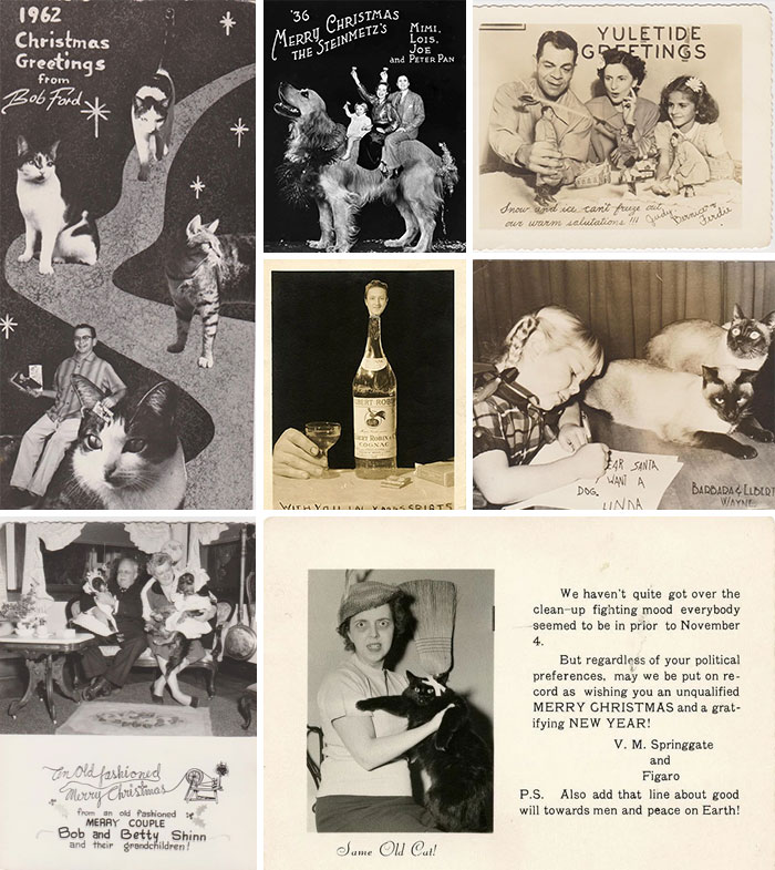 Collection Of Homemade Photo Christmas Cards, Circa 1930-1960