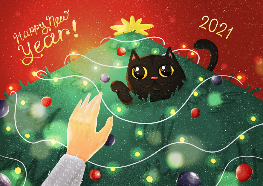 I Created Pov-Style Illustrations That Bring Christmas Experiences To Others During Isolation