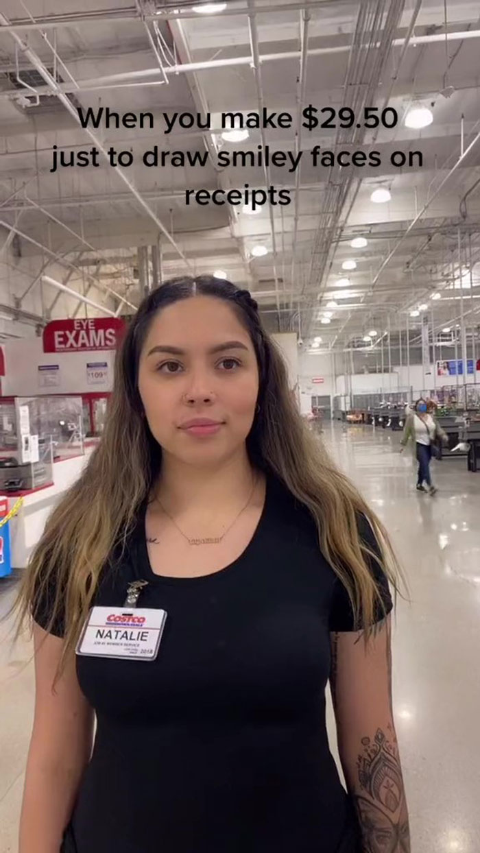 Discussion Online Ensues After Costco Worker Shares She Gets Paid Almost $30 &lsquo;Just To Draw Smiley Faces On Receipts&rsquo;